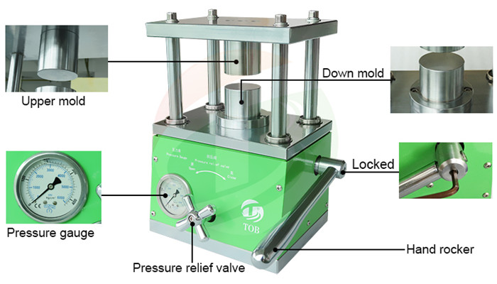 Coin Cell Electrode Hydraulic Press Machine