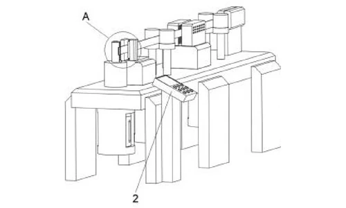 Overall structure of the electrode winder, fourth perspective view