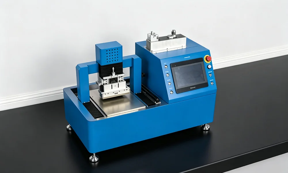 TOB-EFCA800X100 lab slot die coating machine placed on a battery laboratory bench
