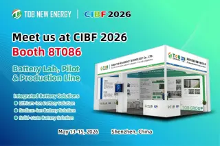 CIBF 2026에서 TOB NEW ENERGY 배터리 제조 솔루션을 만나보세요.